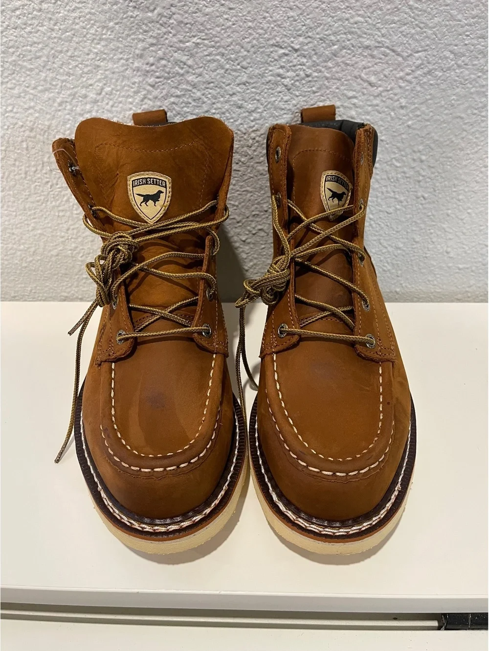 Irish Setter Classic Brown Leather Work Boots Size 8.5